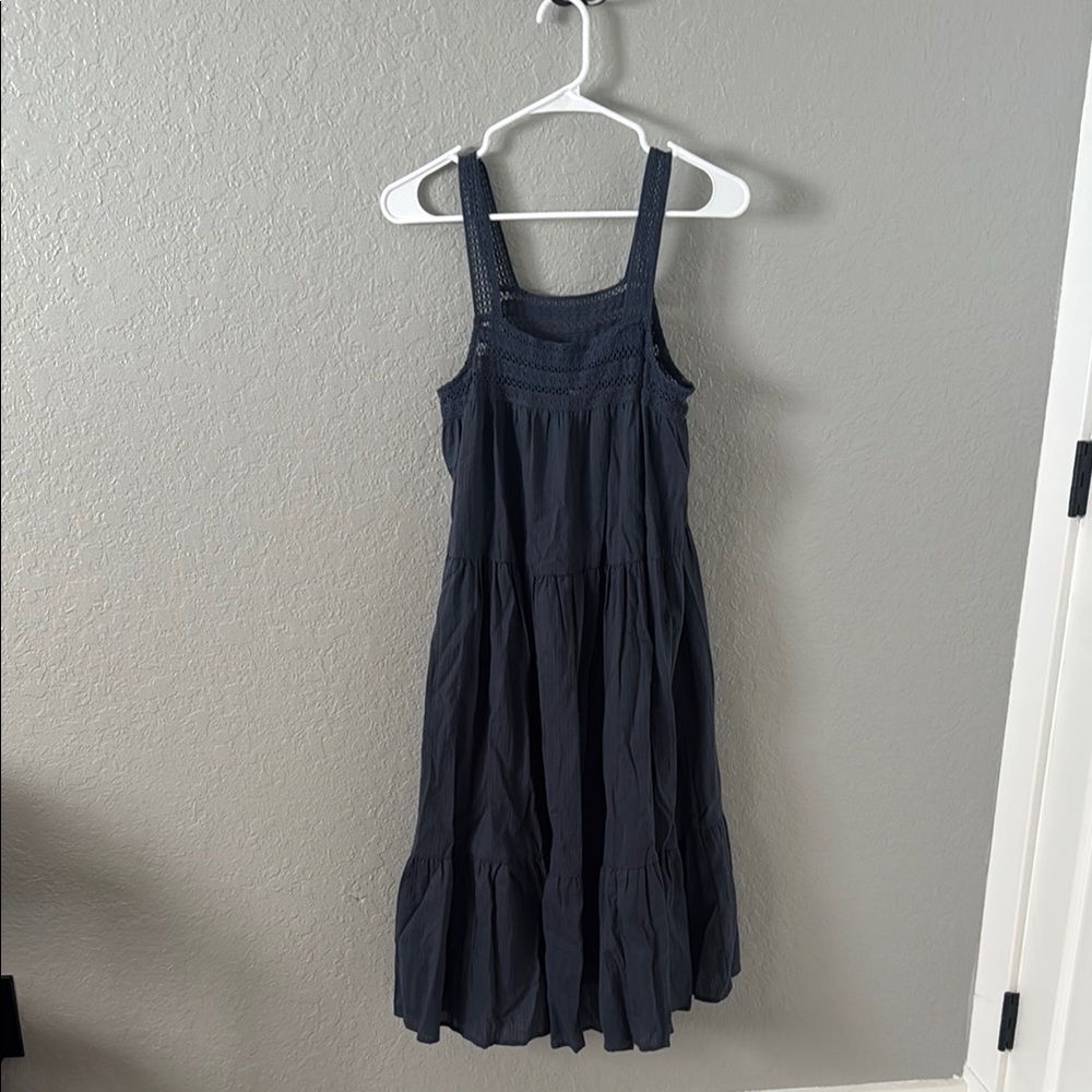 Navy Sleeveless Tiered Dress